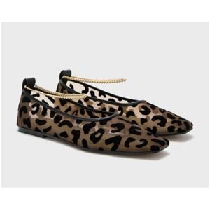 NEW Maria Luca Augusta Ballet Flats Jaguar Animal Print 39